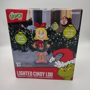 Lighted Cindy Lou Airblown Holiday Decoration